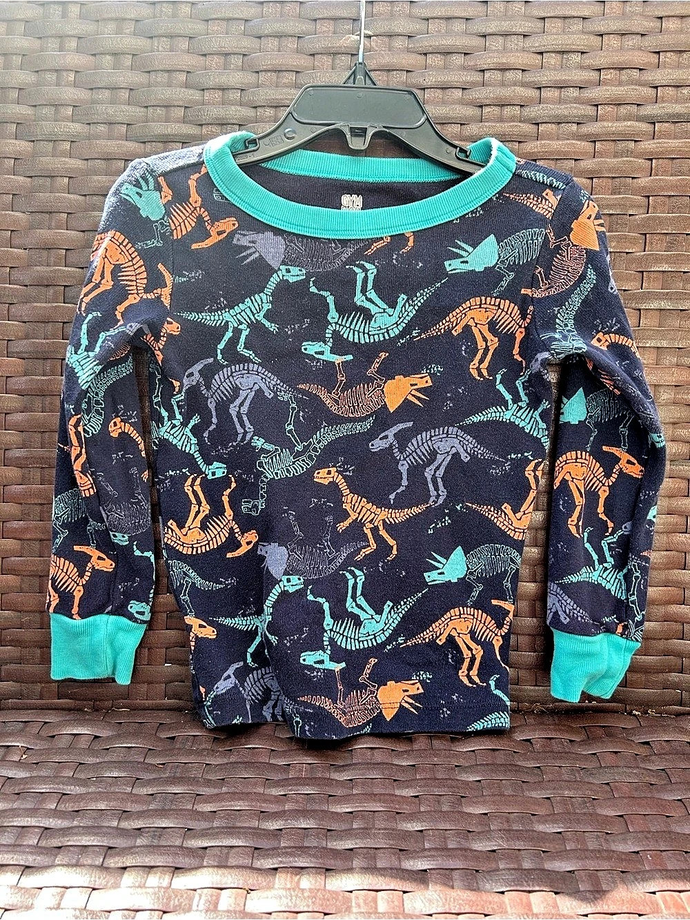 Gymboree Dinosaur Fossil Thermal Long Sleeve Tee Size 4